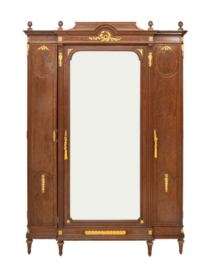 Louis XVI Style Ormolu Mounted Walnut Armoire