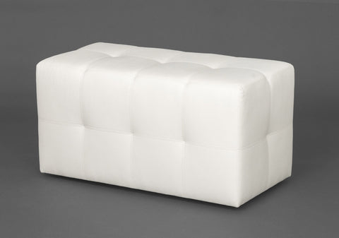 J. Robert Scott White Leather Upholstered Bench