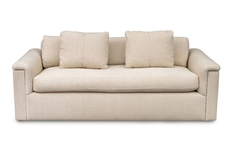 J. Robert Scott Three-Seat Beige Upholstered Sofa