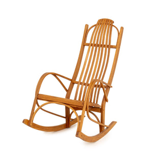 Adirondack Style Bentwood Oak Rocking Chair