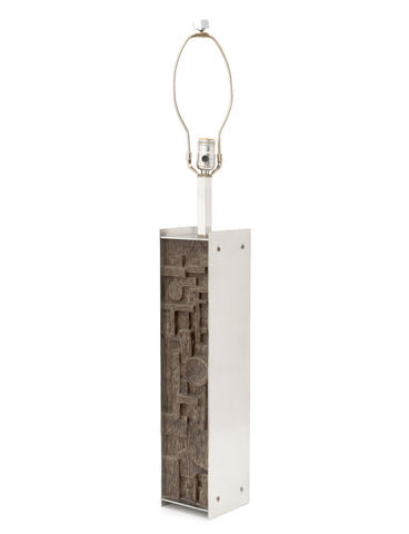 Paul Evans Style Brutalist Sculptural Table Lamp