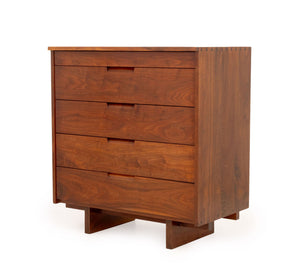 George Nakashima Walnut Chest of Five Drawers, 1964-5