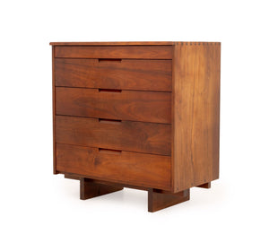 George Nakashima Walnut Chest of Five Drawers, 1964-5