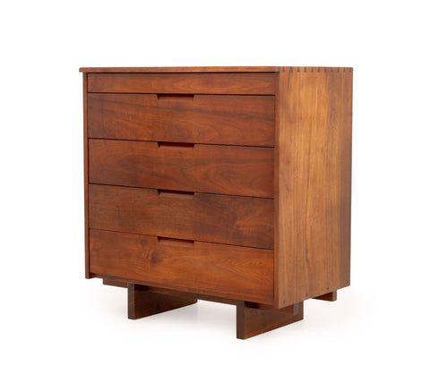 George Nakashima Walnut Chest of Five Drawers, 1964-5