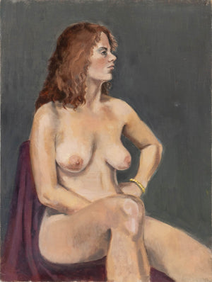 Marion Rothenberg Seated Nude Oil on Canvas
