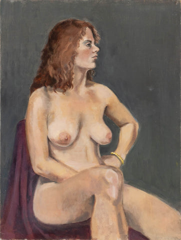 Marion Rothenberg Seated Nude Oil on Canvas