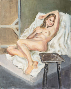 Marion Rothenberg Reclining Nude Oil on Canvas