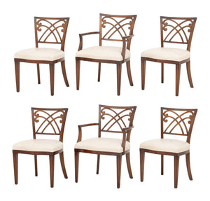 Set of Six Regency Style Mahogany Arm Chairs