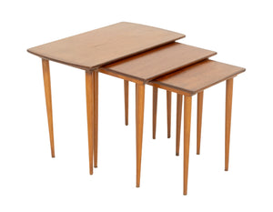 Modern Walnut Nesting Tables, 3