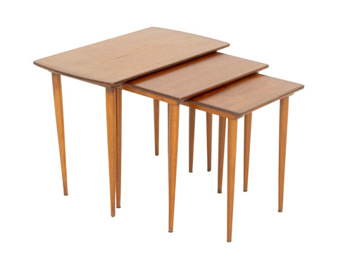 Modern Walnut Nesting Tables, 3