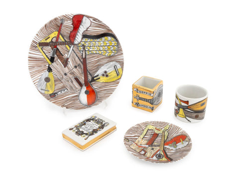 Fornasetti Porcelain Musical Tableware, 5 Pcs.