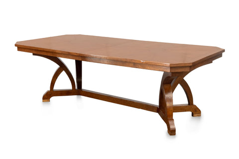 Modern Walnut Octagonal Extending Dining Table