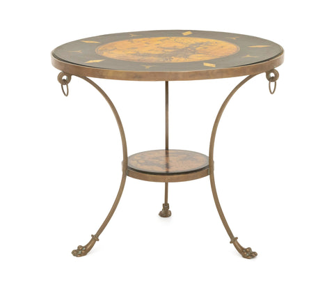 Sarreid Ltd. Chinoiserie Brass Gueridon