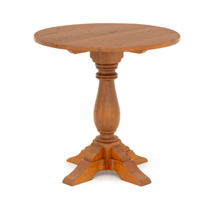 American Circular Pine Wood Pedestal Table