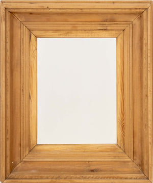 Rustic Carved Pine Framed Mirror
