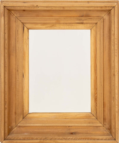 Rustic Carved Pine Framed Mirror