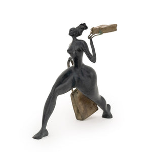 Francoise Abraham "Shopping" Bronze Sculpture