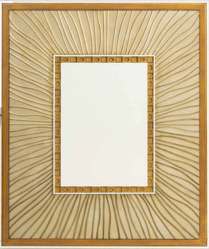 Postmodern Etched and Gilt Sunburst Motif Wall Mirror