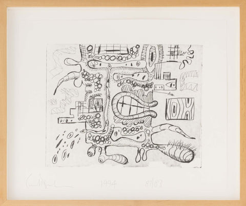 Carroll Dunham Abstraction Lithograph, 1994