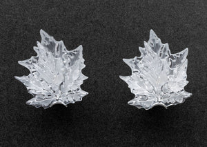 Pair of Lalique Crystal and Chrome "Champs Elysees" Wall Sconces