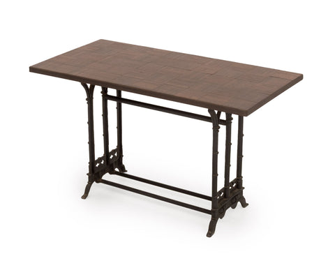 Gothic Style Oak Parquetry Patchwork Table