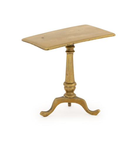 Victorian Salesman Sample Brass Tilt-Top Tripod Table