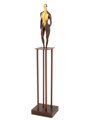 Doris Porter Caesar Attributed Gilt and Patinated Bronze Sculpture