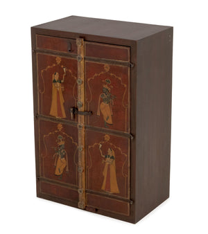 Indian Paint-Decorated Two-Door Cabinet