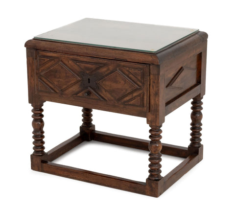 Spanish Baroque Style Walnut Side Table, 19th century