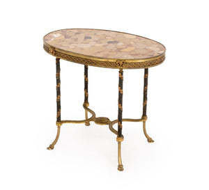 Louis XVI Style Brech d'Alep Marble Top and Gilt Metal Mounted Side Table