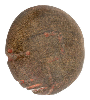 Mayan Human Head Carved Stone Celt