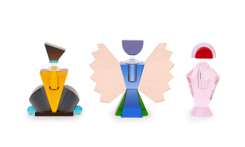 Collection of Three Reflections Copenhagen Crystal Perfume Flacons