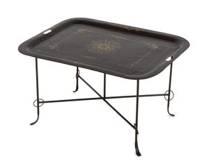 Vintage Tole Painted Tray Table