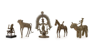 Indian Dhokra Figural Bronze Sculptures, 5
