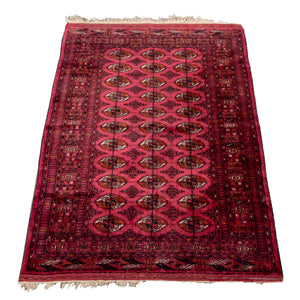 Persian Silk Bokhara Rug, 6' x 3' 9"