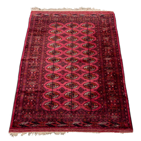 Persian Silk Bokhara Rug, 6' x 3' 9