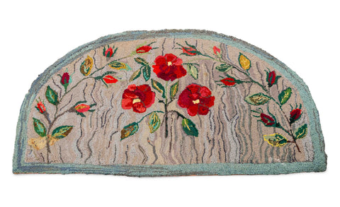 Vintage Hand-Hooked Wool Rug, 1' 6