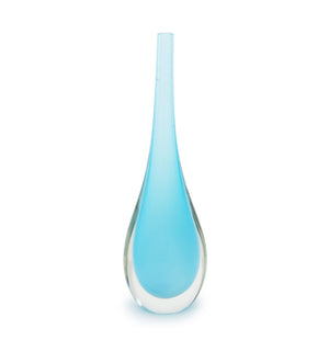Murano Sommerso Light Blue Bottle Neck Vase