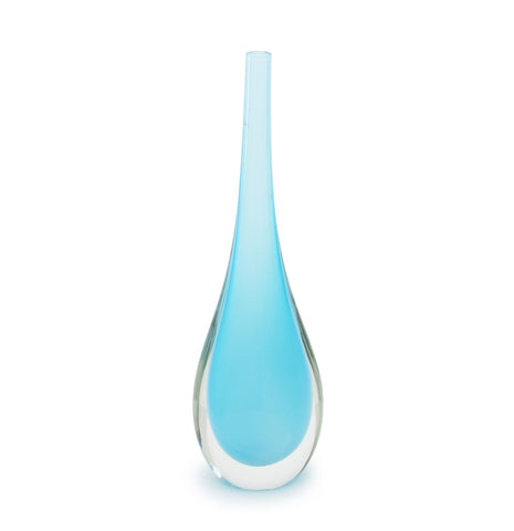 Murano Sommerso Light Blue Bottle Neck Vase
