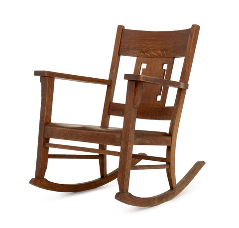 Arts and Crafts Oak Rocking Chair