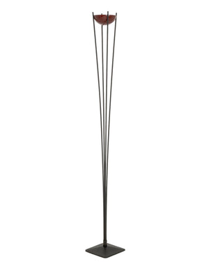 Koch and Lowy Black Patinated Steel Halogen Floor Lamp