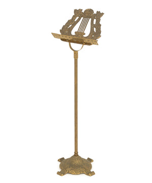 Art Nouveau Style Adjustable Brass Music Stand