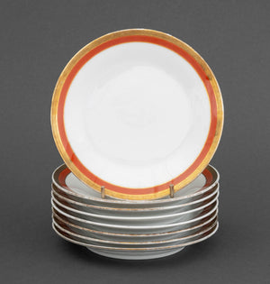Set of Eight Richard Ginori Porcelain Bread and Butter Plates