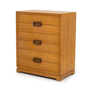 James Mont Style Blonde Mahogany Chest of Drawers
