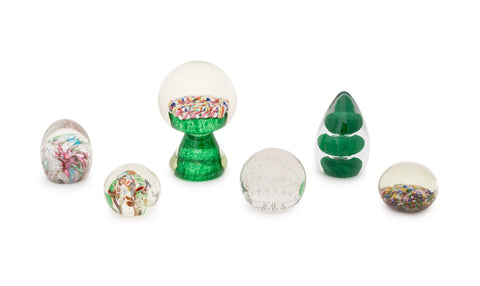 Collection of Six Collection of Murano and French Glass Paperweights