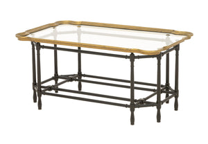 Hollywood Regency Faux Bamboo Coffee Table