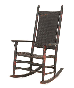 American Rustic Woven Rush Rocking Chair