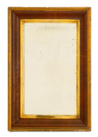 American Gilt Trim and Mahogany Framed Mirror