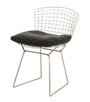 Harry Bertoia Black Enameled Steel Wire Chair