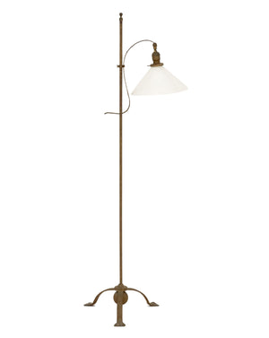 Vintage Arts and Crafts Style Bronzed Wrought Iron Lamp